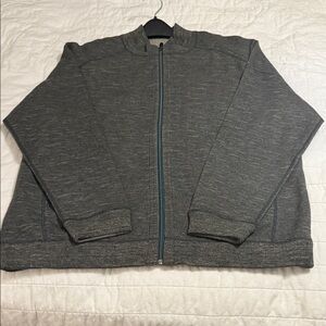 Tommy Bahama Charcoal Zip-Up Sweater PRISTINE EXCELLENT CONDITION